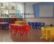 幼兒園六人桌，成都幼兒園塑料課桌椅，四川幼兒園長(zhǎng)方桌