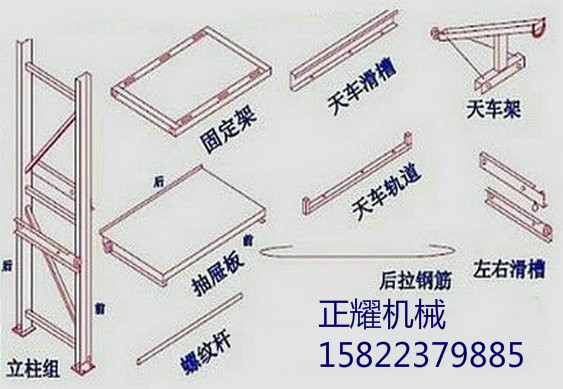 模具貨架 抽屜式貨架 結(jié)構(gòu)圖