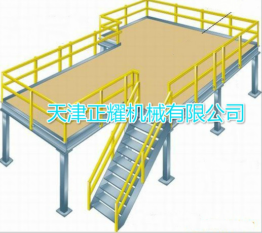 鋼平臺(tái) 閣樓式貨架 結(jié)構(gòu)圖